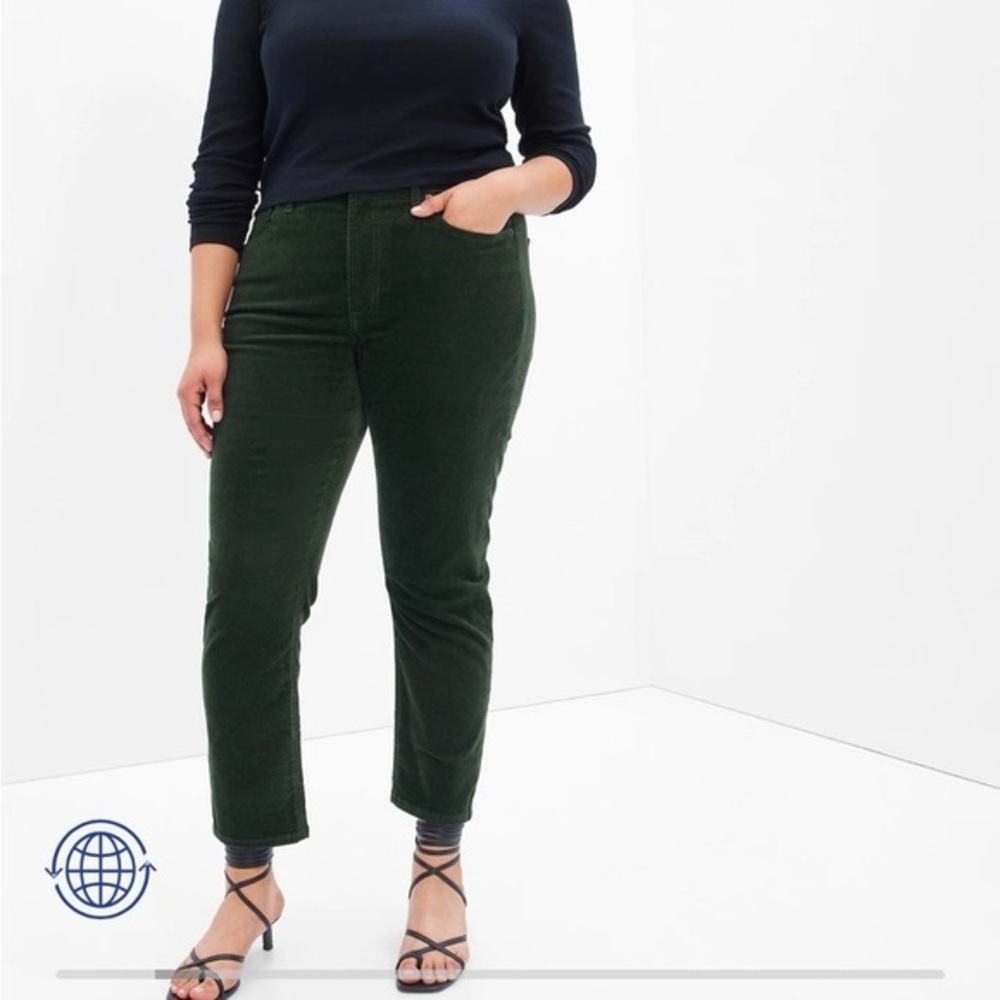 High Rise Corduroy Vintage Slim Jeans with Washwell